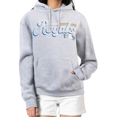 Kansas City Royals Starter Women's Groovy Script Team Fleece Pullover Hoodie Clearance