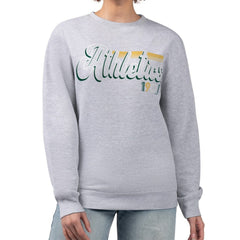 Athletics Starter Women's Groovy Script Team Fleece Pullover Sweatshirt for sale
