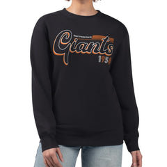 San Francisco Giants Starter Women's Groovy Script Team Fleece Pullover Sweatshirt On Sale