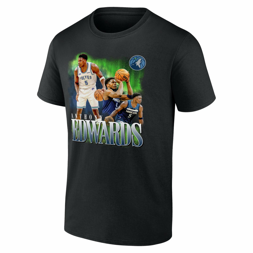 NBA - Anthony Edwards Minnesota Timberwolves Notorious 3.0 Player T-Shirt - Black