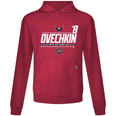 Alexander Ovechkin Washington Capitals Levelwear NHL All-Time Leading Goal Scorer Milestone Name & Number Relay Pullover Hoodie Red