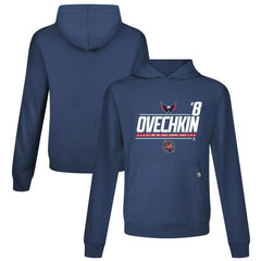 Alexander Ovechkin Washington Capitals Levelwear NHL All-Time Leading Goal Scorer Milestone Name & Number Relay Pullover Hoodie Navy