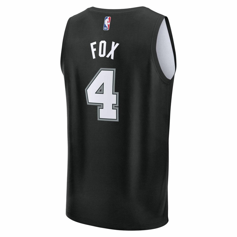 Fanatics - De'Aaron Fox San Antonio Spurs 2025/26 City Edition Fast Break Jersey - Black