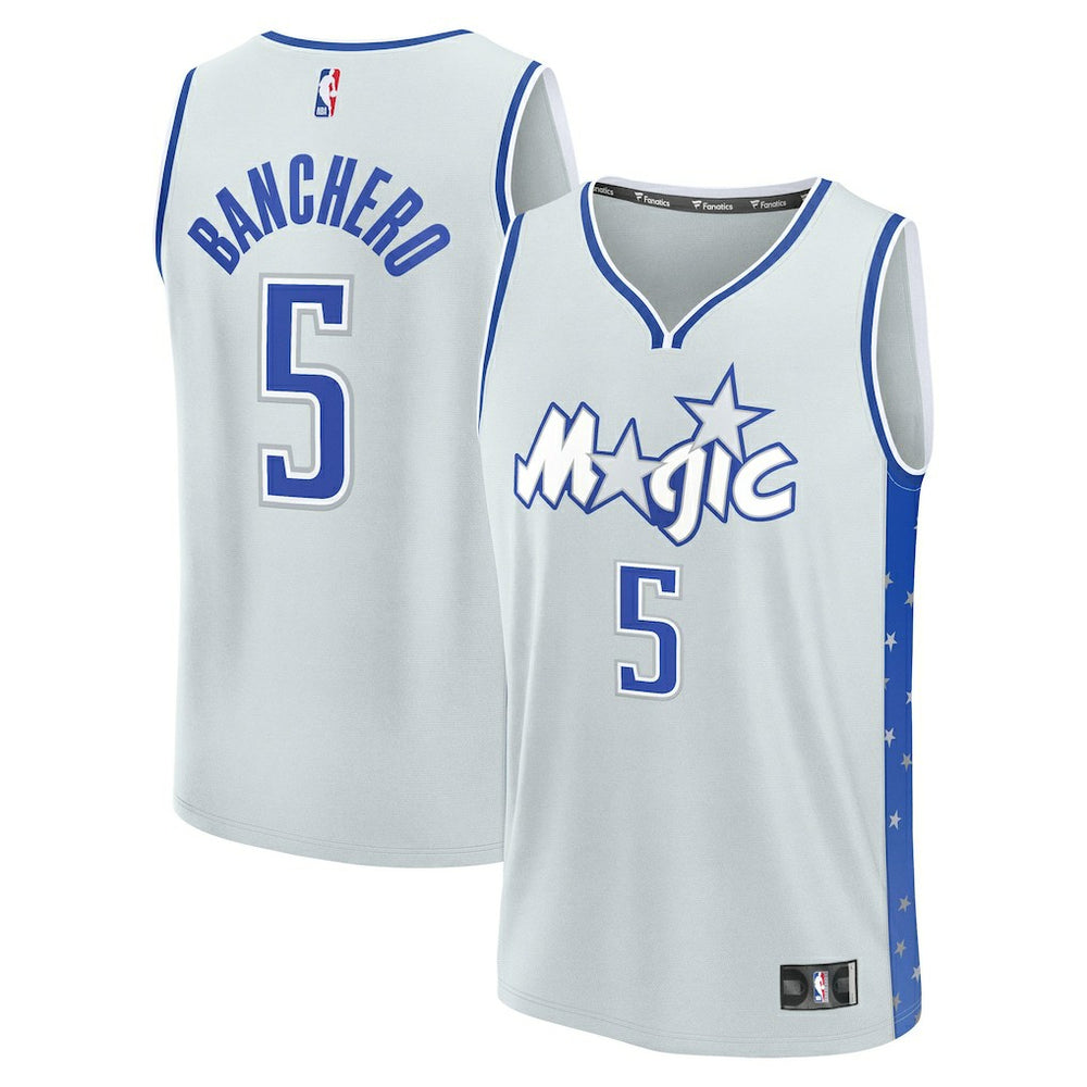 Fanatics - Paolo Banchero Orlando Magic 2025/26 City Edition Fast Break Jersey - Silver