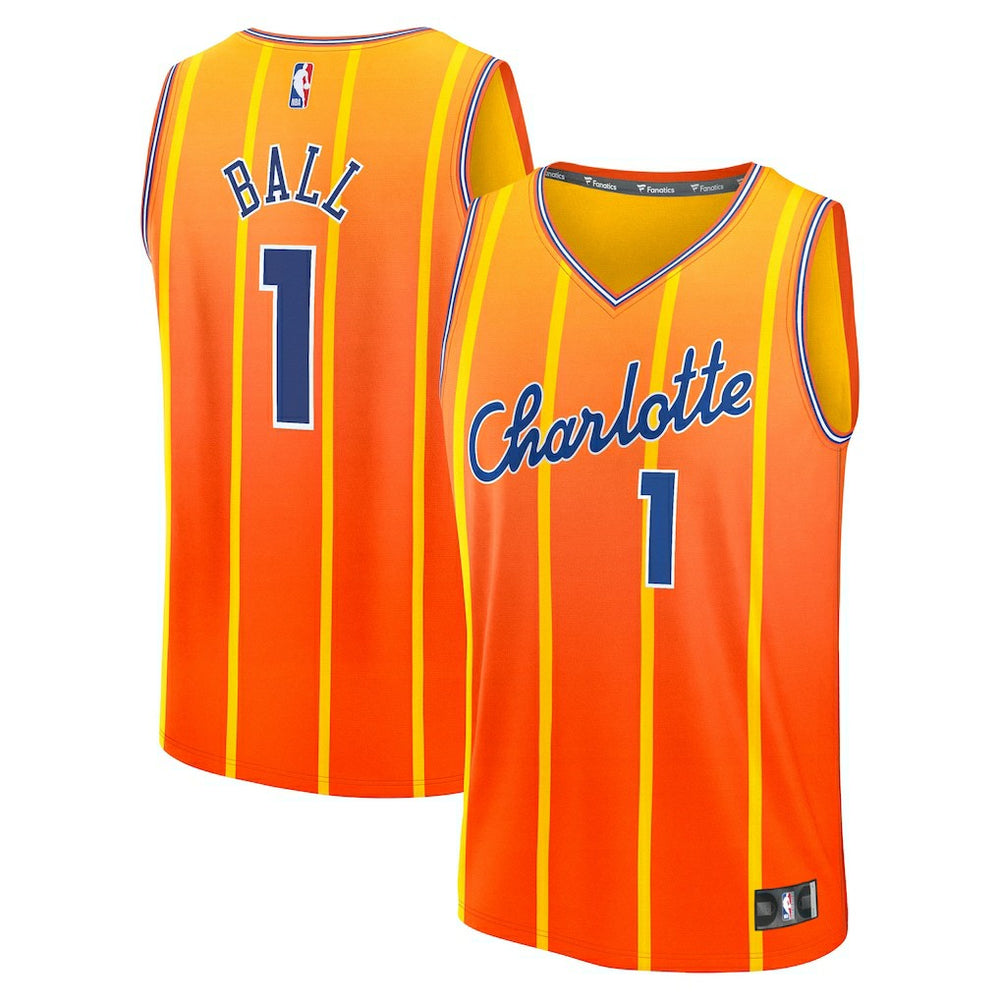 Fanatics - LaMelo Ball Charlotte Hornets 2025/26 City Edition Fast Break Jersey - Orange