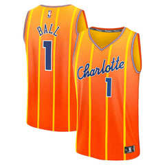 Fanatics - LaMelo Ball Charlotte Hornets 2025/26 City Edition Fast Break Jersey - Orange