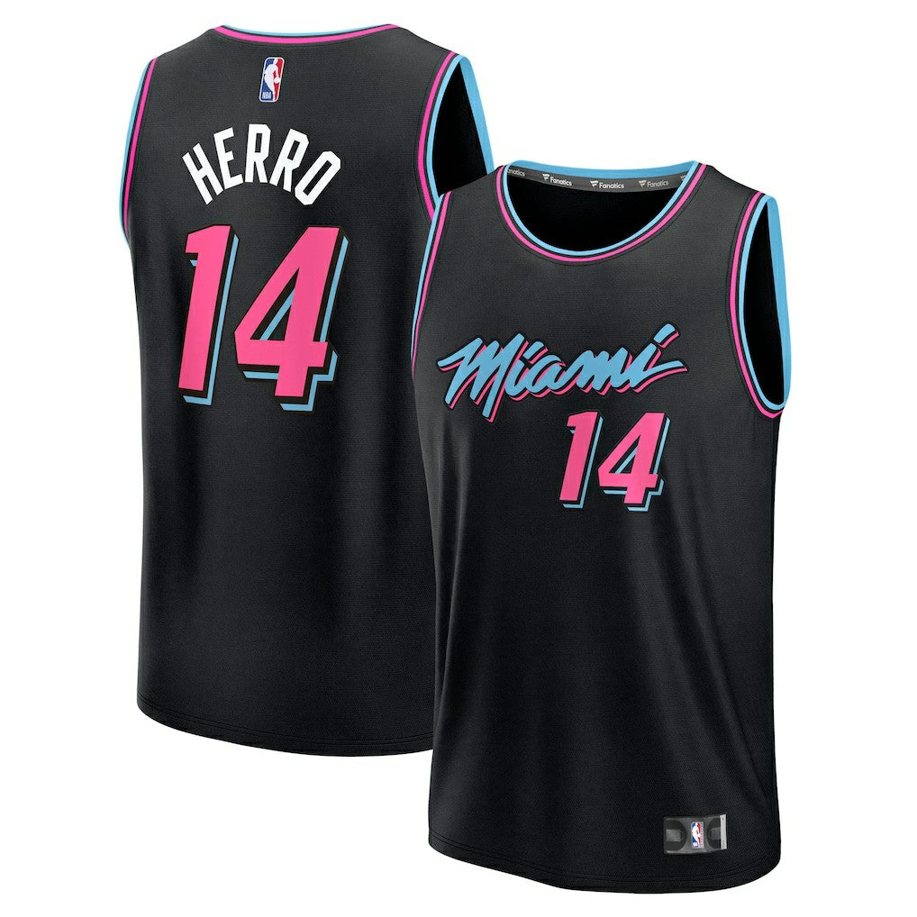 Fanatics - Tyler Herro Miami Heat Youth 2025/26 City Edition Fast Break Jersey - Black