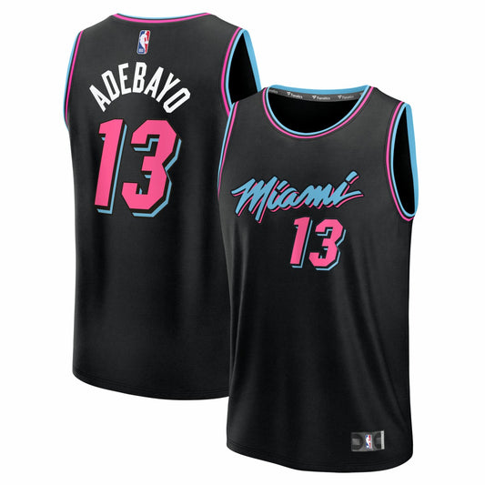 Bam Adebayo Miami Heat Youth 2025/26 City Edition Fast Break Jersey - Black | NBA Jerseys