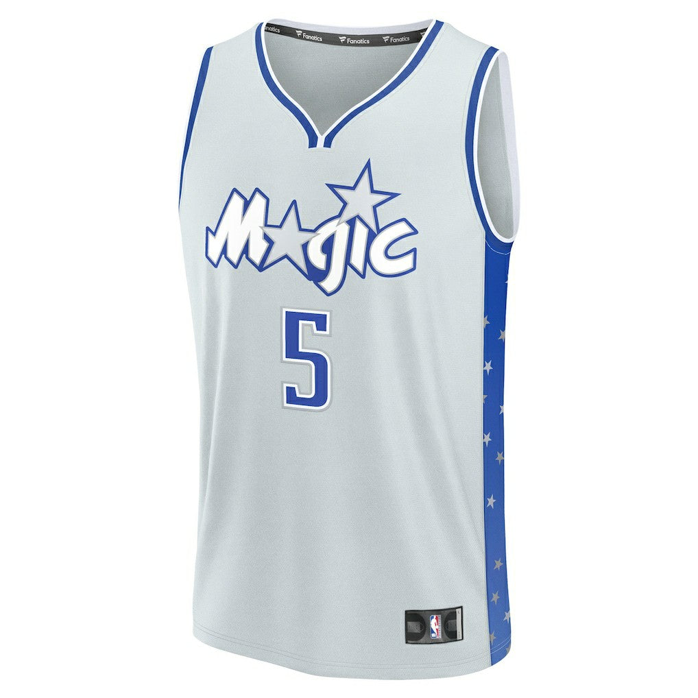 Fanatics - Paolo Banchero Orlando Magic Youth 2025/26 City Edition Fast Break Jersey - Silver
