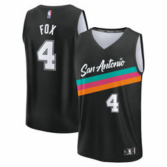 Fanatics - De'Aaron Fox San Antonio Spurs Youth 2025/26 City Edition Fast Break Jersey - Black