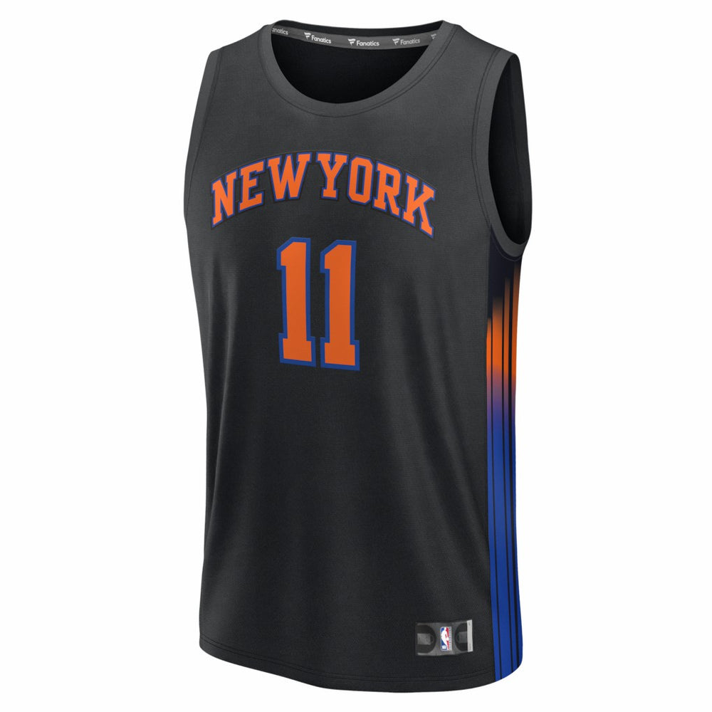 Fanatics - Jalen Brunson New York Knicks Fast Break Jersey - Statement Edition - Black