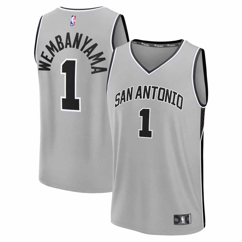Fanatics - Victor Wembanyama San Antonio Spurs Fast Break Jersey - Statement Edition - Silver