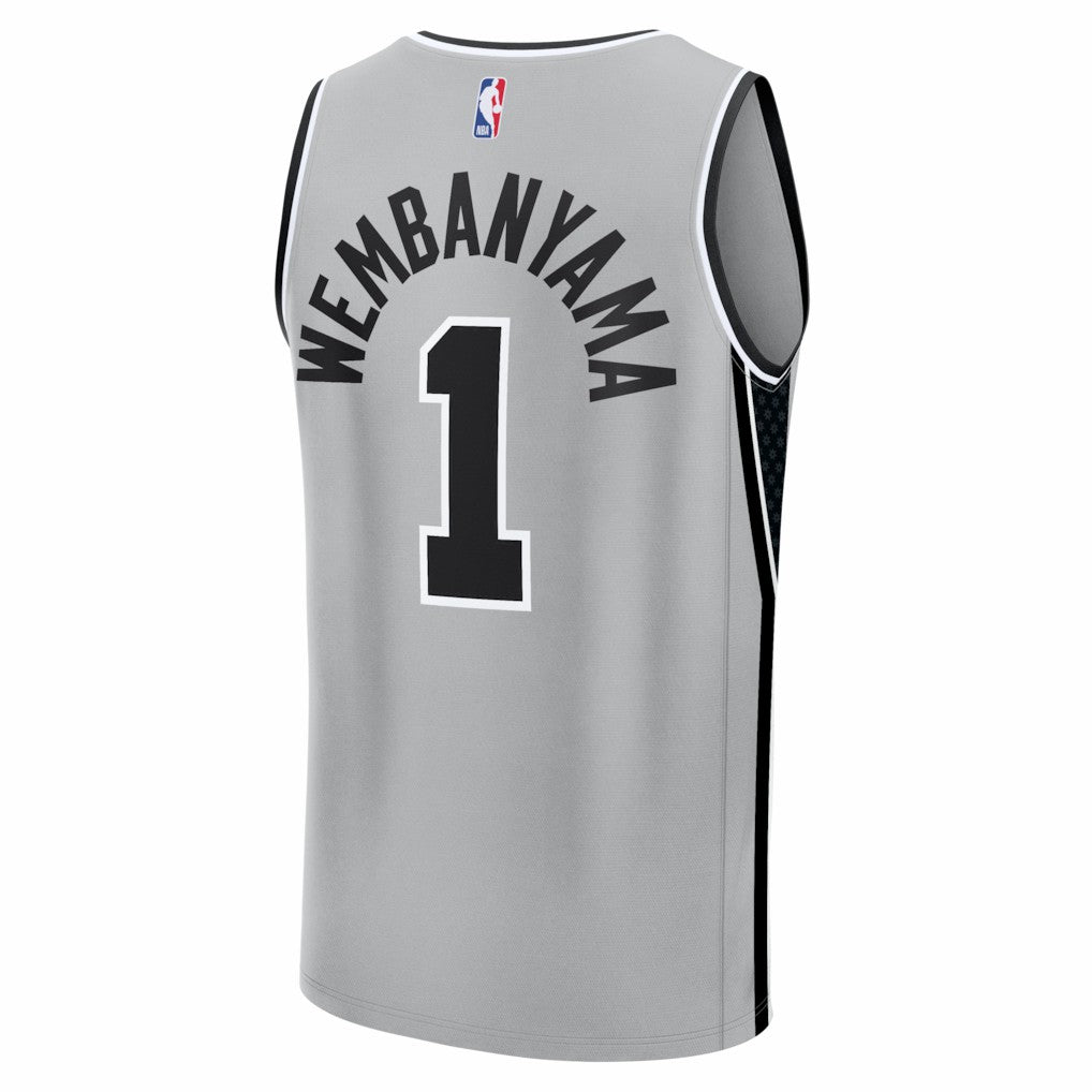 Victor Wembanyama San Antonio Spurs Fast Break Jersey - Statement Edition - Silver | NBA Jerseys