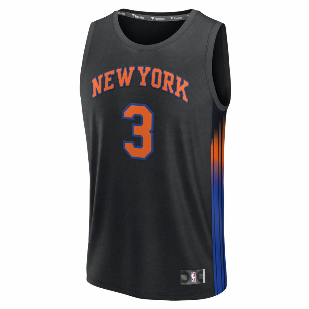 Fanatics - Josh Hart New York Knicks Fast Break Jersey - Statement Edition - Black