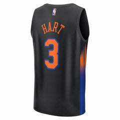 Fanatics - Josh Hart New York Knicks Fast Break Jersey - Statement Edition - Black