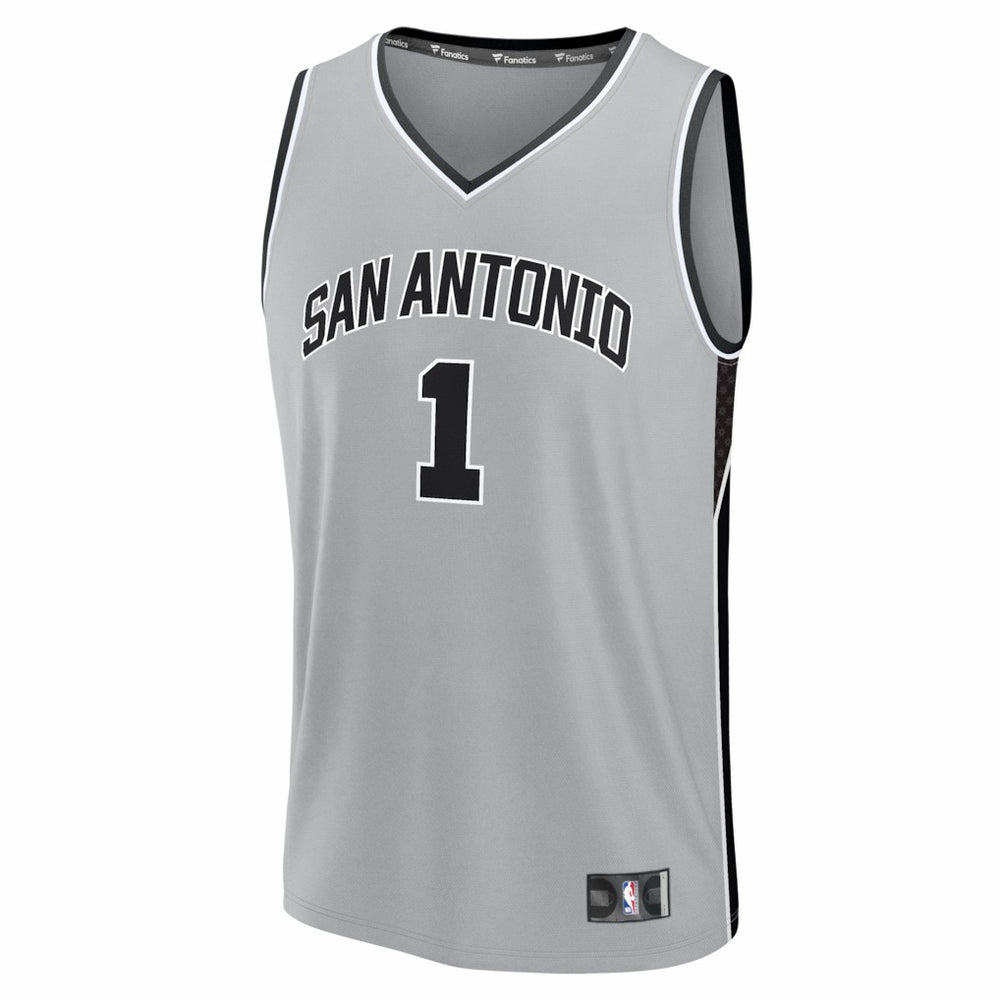 Fanatics - Victor Wembanyama San Antonio Spurs Youth Fast Break Jersey - Statement Edition - Silver