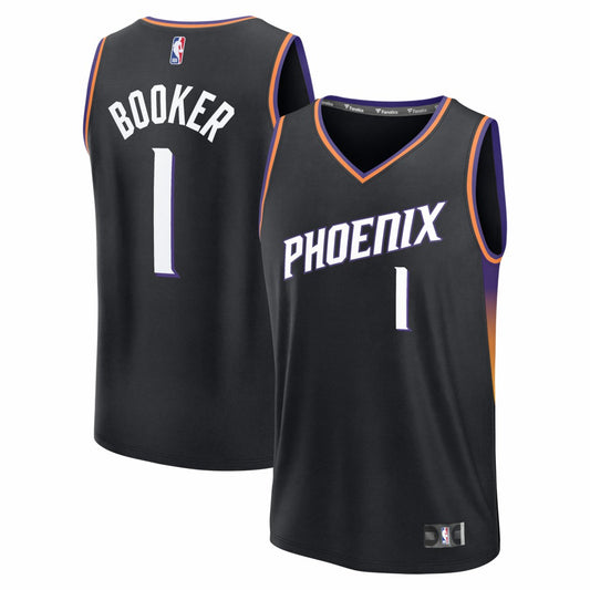 Devin Booker Phoenix Suns Youth Fast Break Jersey - Statement Edition - Black | NBA Jerseys