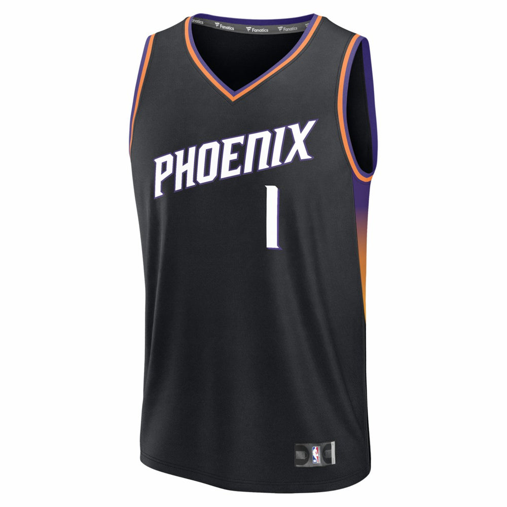 Fanatics - Devin Booker Phoenix Suns Youth Fast Break Jersey - Statement Edition - Black
