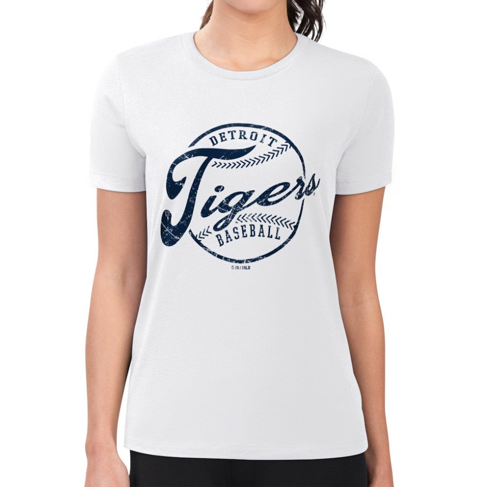 Detroit Tigers G-III 4Her by Carl Banks Women's Super-Slim Fit Lightweight Distressed Baseball Team T-Shirt Sale
