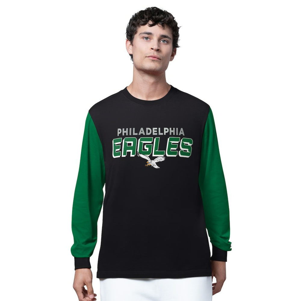 Philadelphia Eagles Starter Thursday Night Gridiron Long Sleeve T-Shirt Black/Midnight Green - NFL