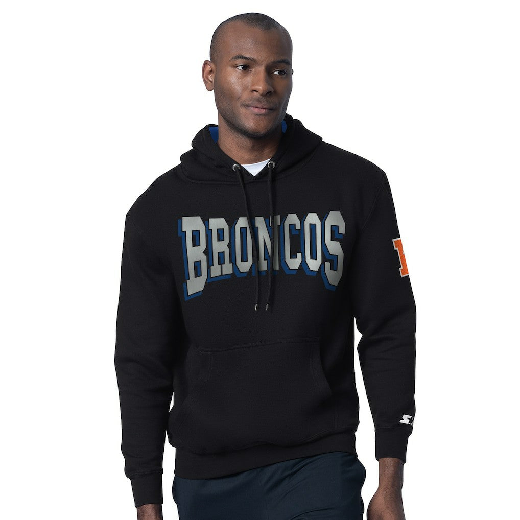 Denver Broncos Starter Thursday Night Gridiron Hoodie with Vintage Logo Black - NFL