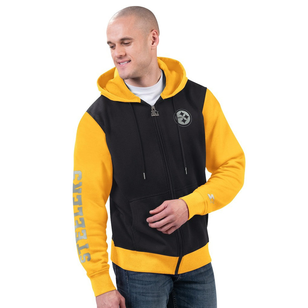 Pittsburgh Steelers Starter Thursday Night Gridiron Full-Zip Hoodie Black/Gold - NFL
