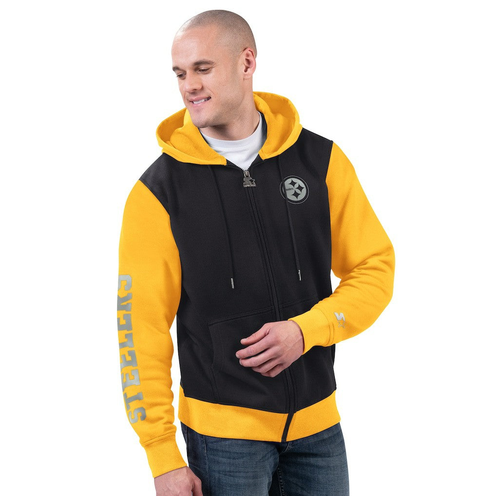 Pittsburgh Steelers Starter Thursday Night Gridiron Full-Zip Hoodie Black/Gold - NFL