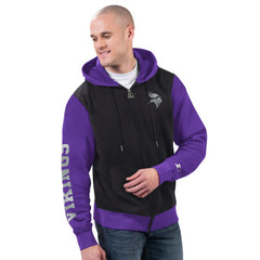 Minnesota Vikings Starter Thursday Night Gridiron Full-Zip Hoodie Black/Purple - NFL