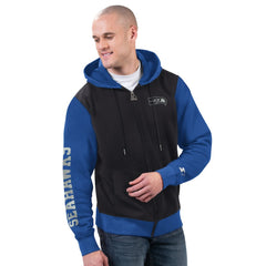Seattle Seahawks Starter Thursday Night Gridiron Full-Zip Hoodie Black/Royal - NFL
