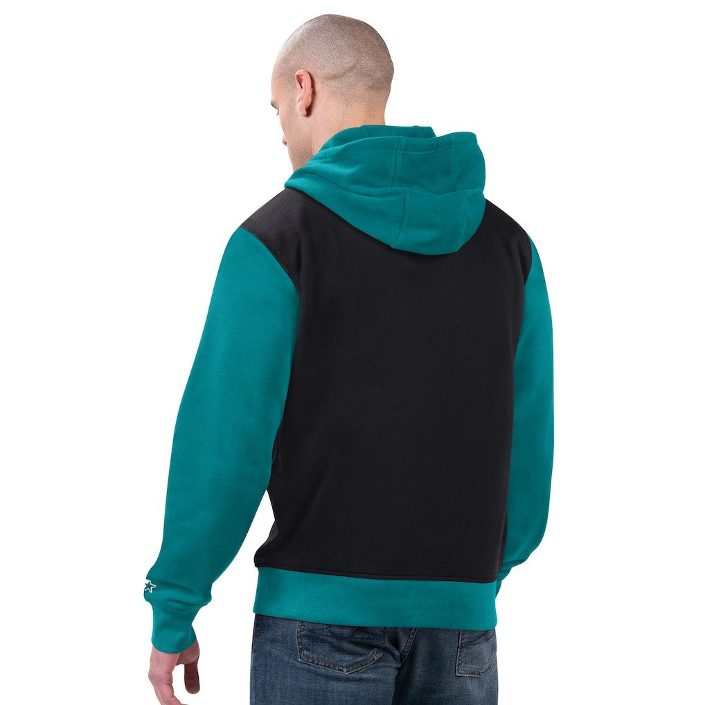 Miami Dolphins Starter Thursday Night Gridiron Full-Zip Hoodie Black/Aqua - NFL