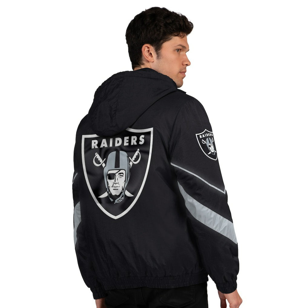 Las Vegas Raiders Starter Thursday Night Gridiron Full-Zip Jacket Black/Silver - NFL
