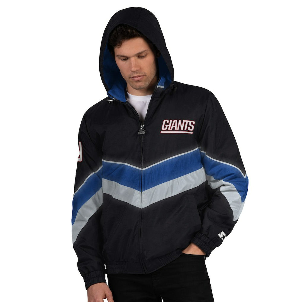 New York Giants Starter Thursday Night Gridiron Full-Zip Jacket Black/Royal - NFL