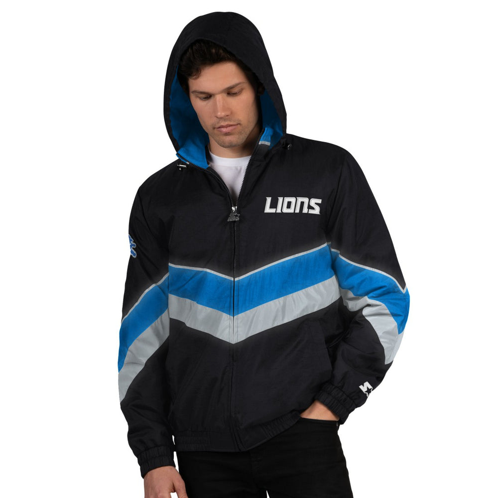 Detroit Lions Starter Thursday Night Gridiron Full-Zip Jacket Black/Blue - NFL