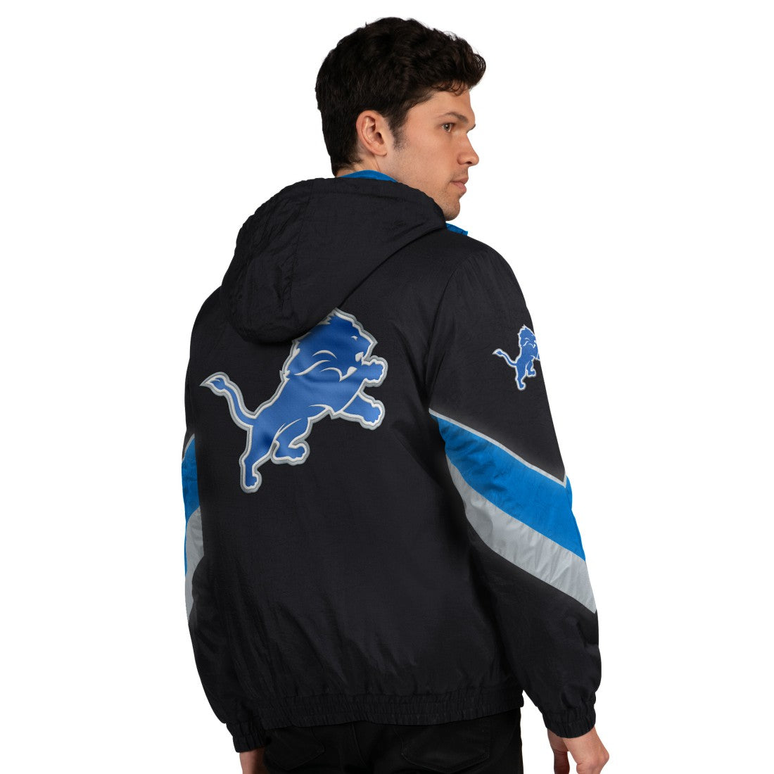 Detroit Lions Starter Thursday Night Gridiron Full-Zip Jacket Black/Blue - NFL
