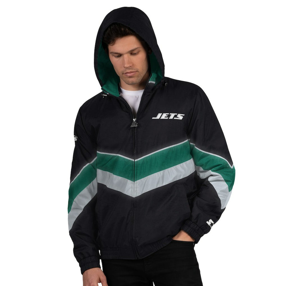 New York Jets Starter Thursday Night Gridiron Full-Zip Jacket Black/Green - NFL