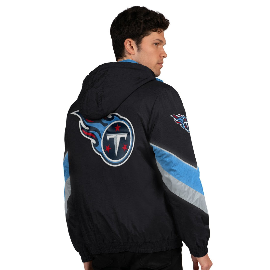 Tennessee Titans Starter Thursday Night Gridiron Full-Zip Jacket Black/Light Blue - NFL