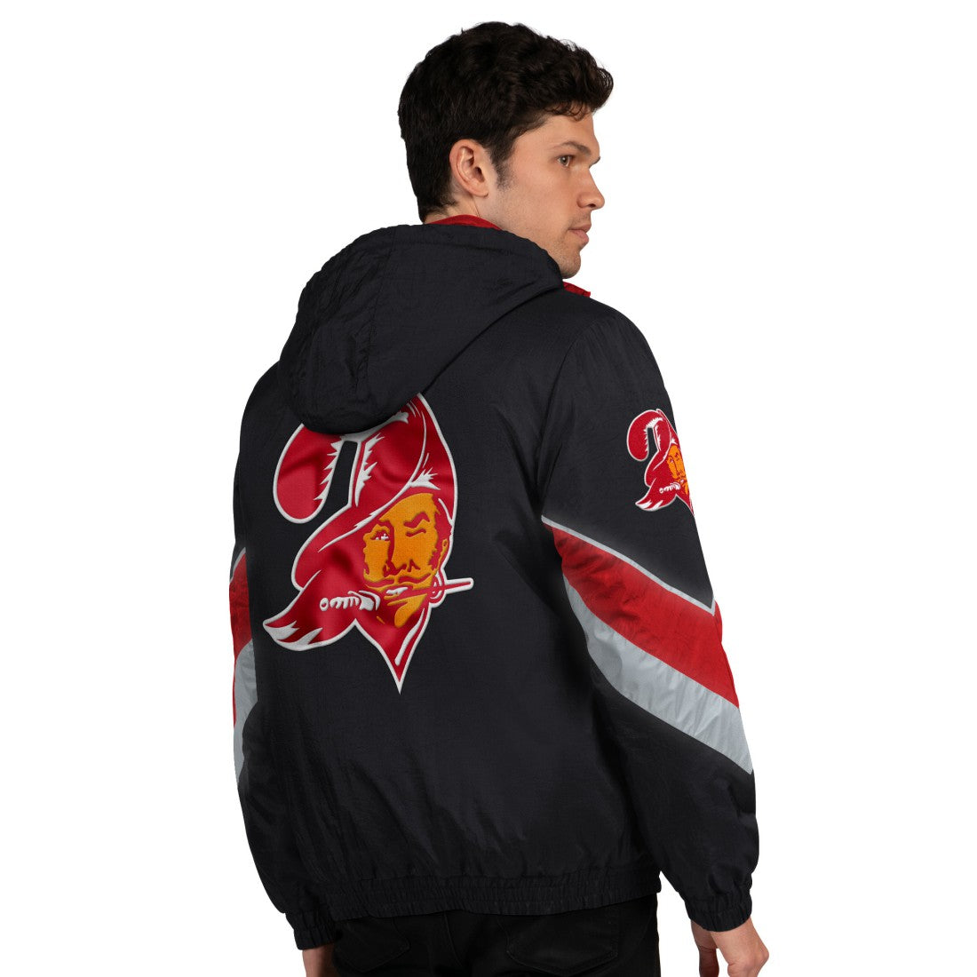 Tampa Bay Buccaneers Starter Thursday Night Gridiron Vintage Logo Full-Zip Hoodie Black - NFL