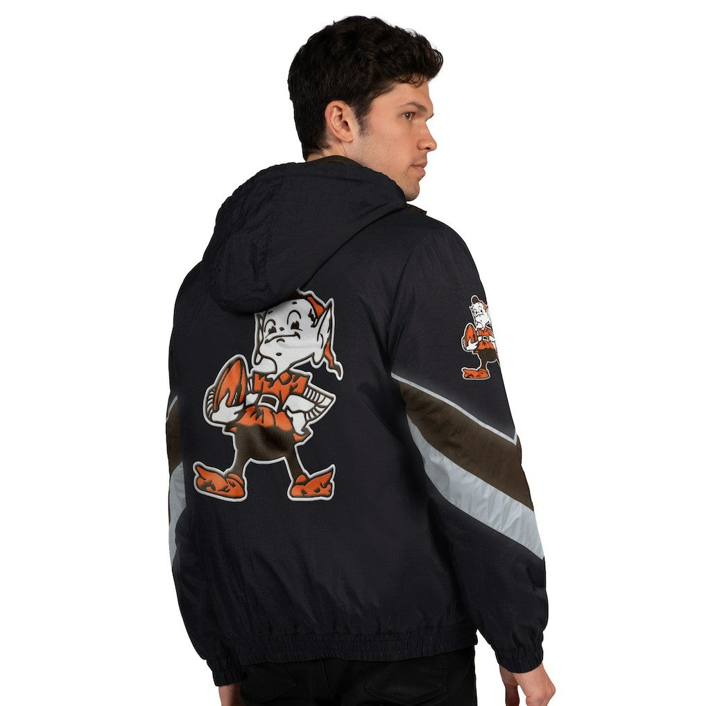 Cleveland Browns Starter Thursday Night Gridiron Vintage Logo Full-Zip Hoodie Black - NFL