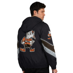 Cleveland Browns Starter Thursday Night Gridiron Vintage Logo Full-Zip Hoodie Black - NFL