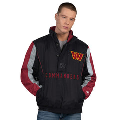 Washington Commanders Starter Thursday Night Gridiron Half-Zip Jacket Black - NFL
