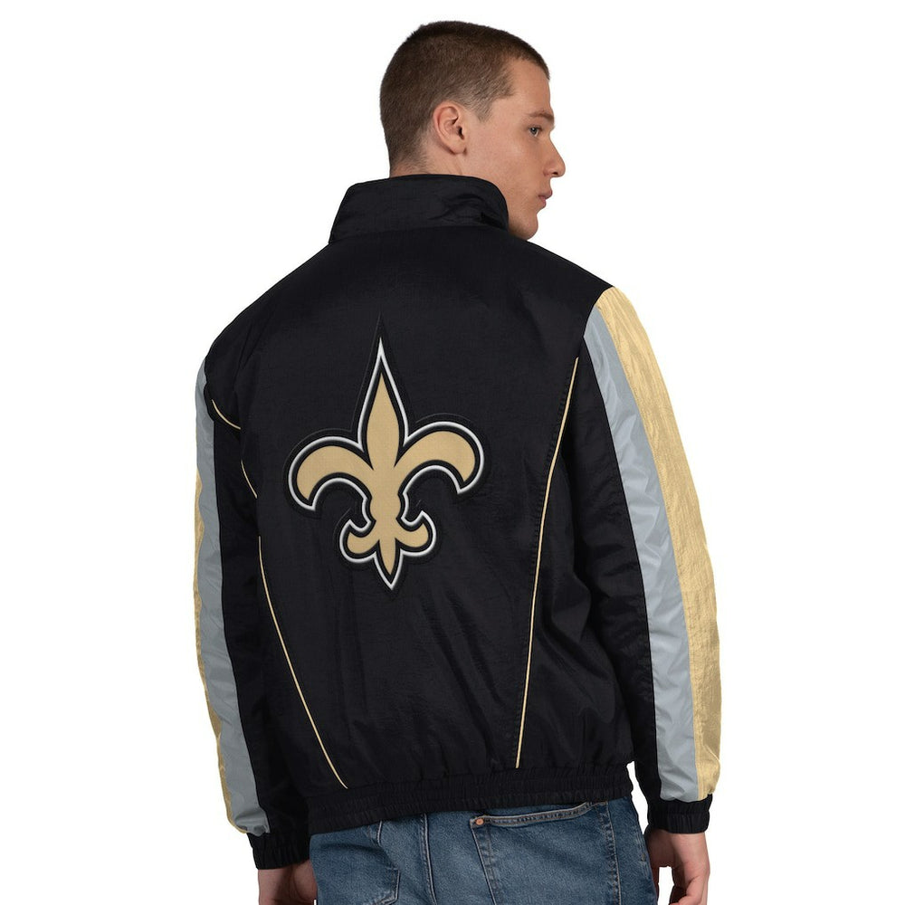 New Orleans Saints Starter Thursday Night Gridiron Half-Zip Jacket Black - NFL