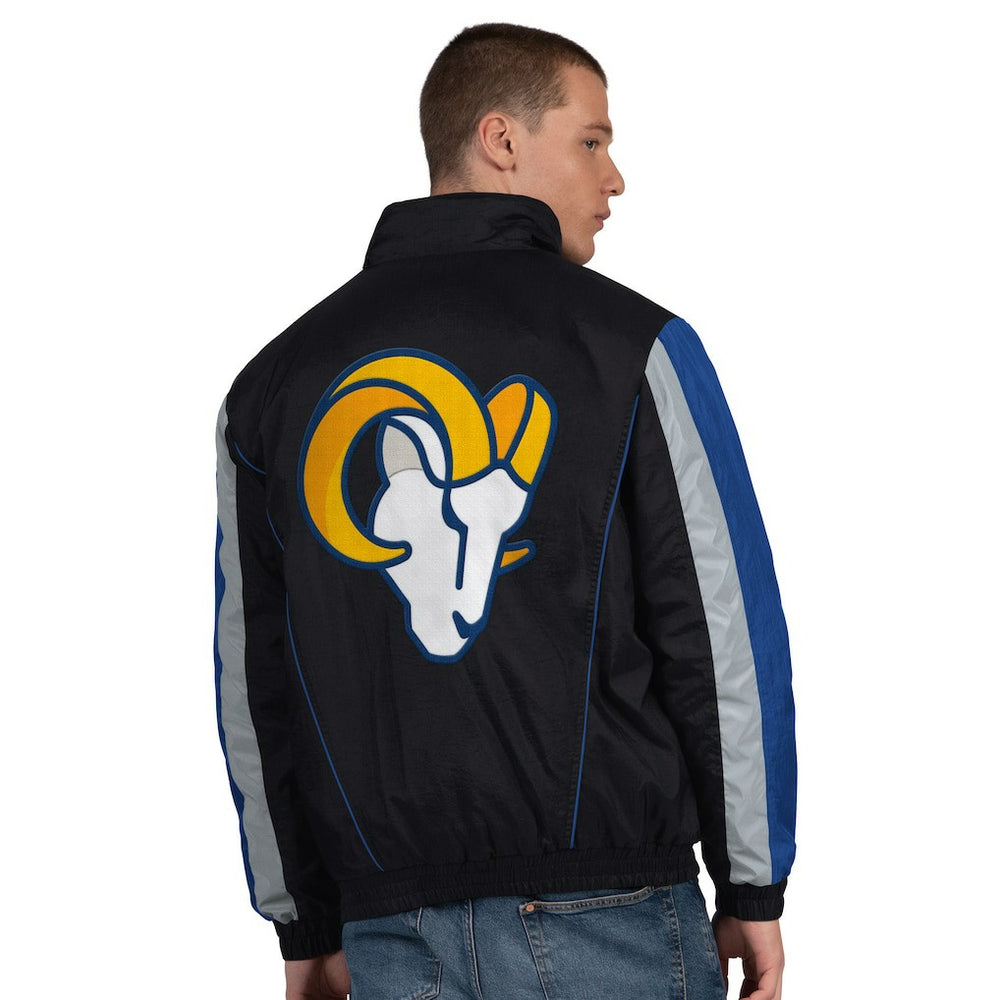 Los Angeles Rams Starter Thursday Night Gridiron Half-Zip Jacket Black - NFL