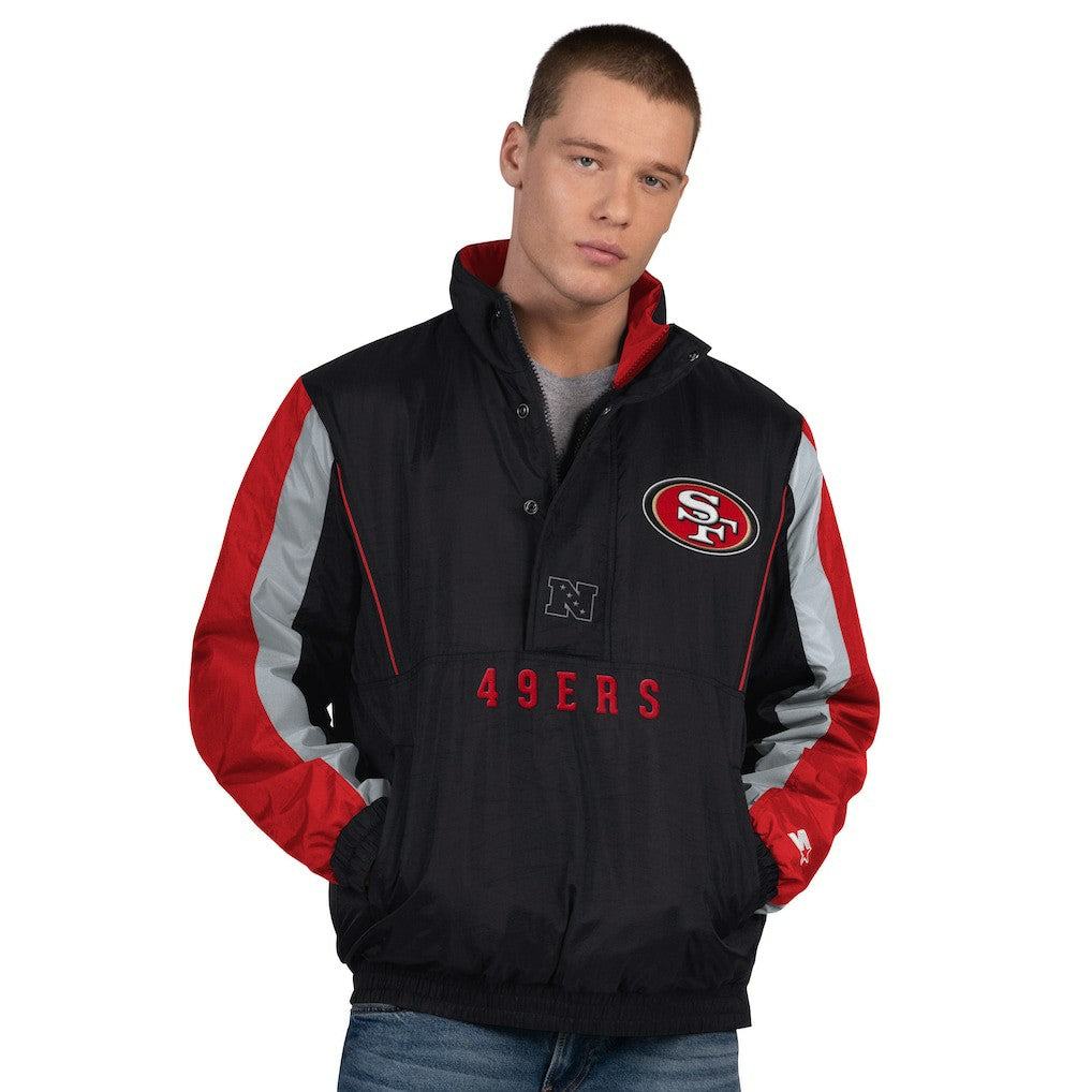San Francisco 49ers Starter Thursday Night Gridiron Half-Zip Jacket Black - NFL