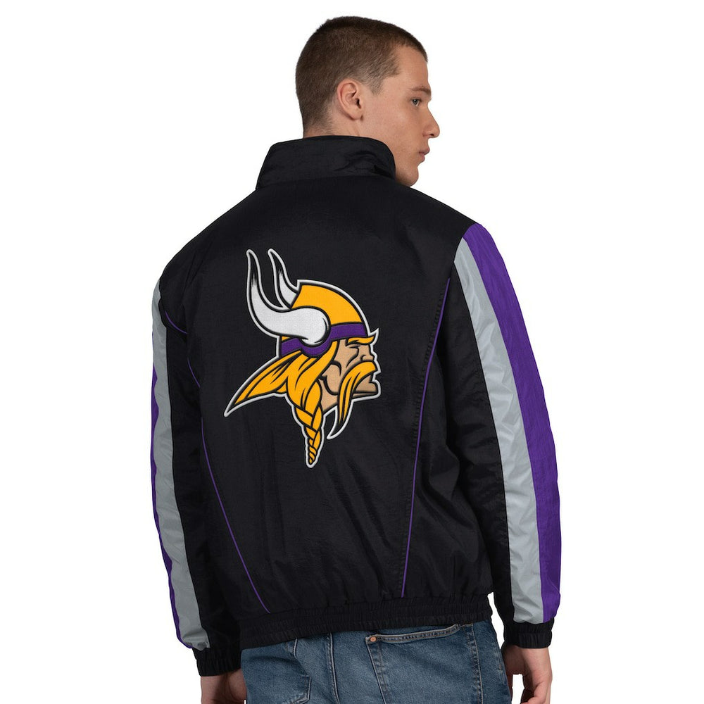 Minnesota Vikings Starter Thursday Night Gridiron Half-Zip Jacket Black - NFL