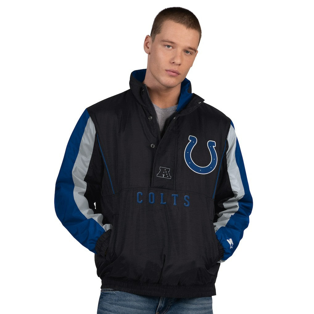 Indianapolis Colts Starter Thursday Night Gridiron Half-Zip Jacket Black - NFL