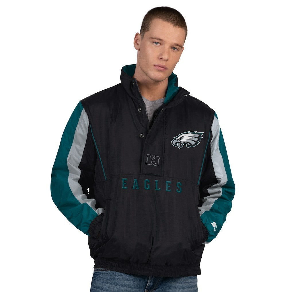 Philadelphia Eagles Starter Thursday Night Gridiron Half-Zip Jacket Black - NFL