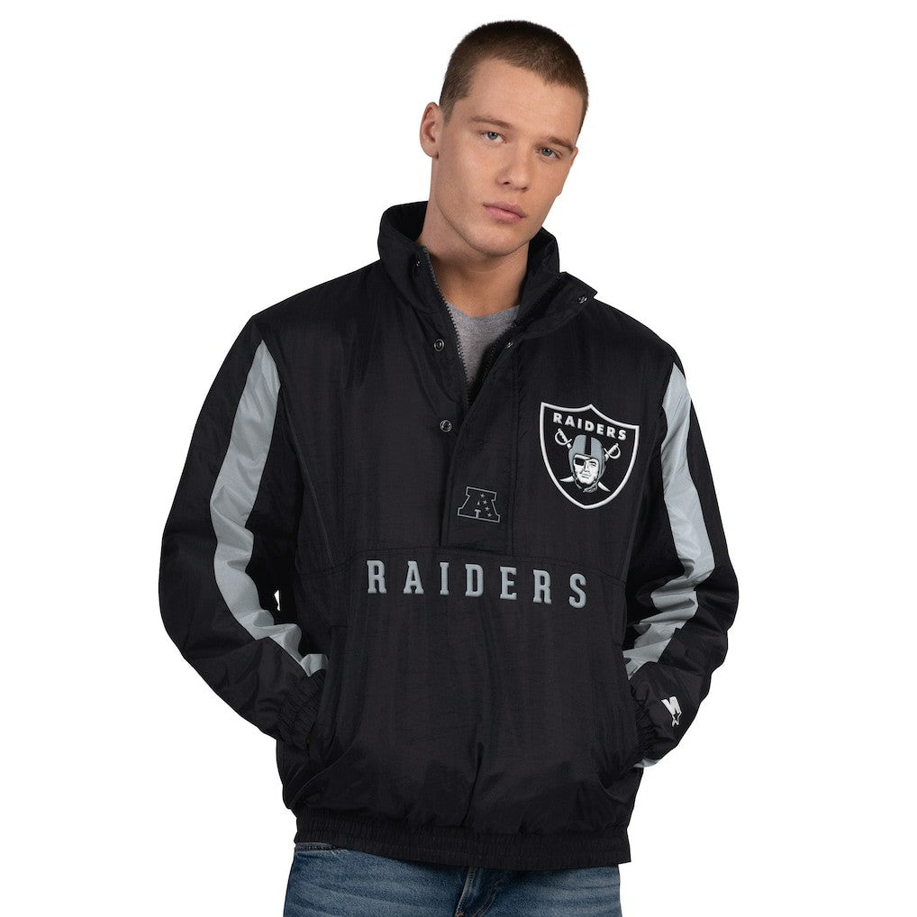 Las Vegas Raiders Starter Thursday Night Gridiron Half-Zip Jacket Black - NFL