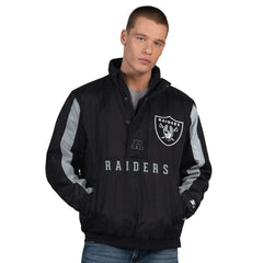 Las Vegas Raiders Starter Thursday Night Gridiron Half-Zip Jacket Black - NFL