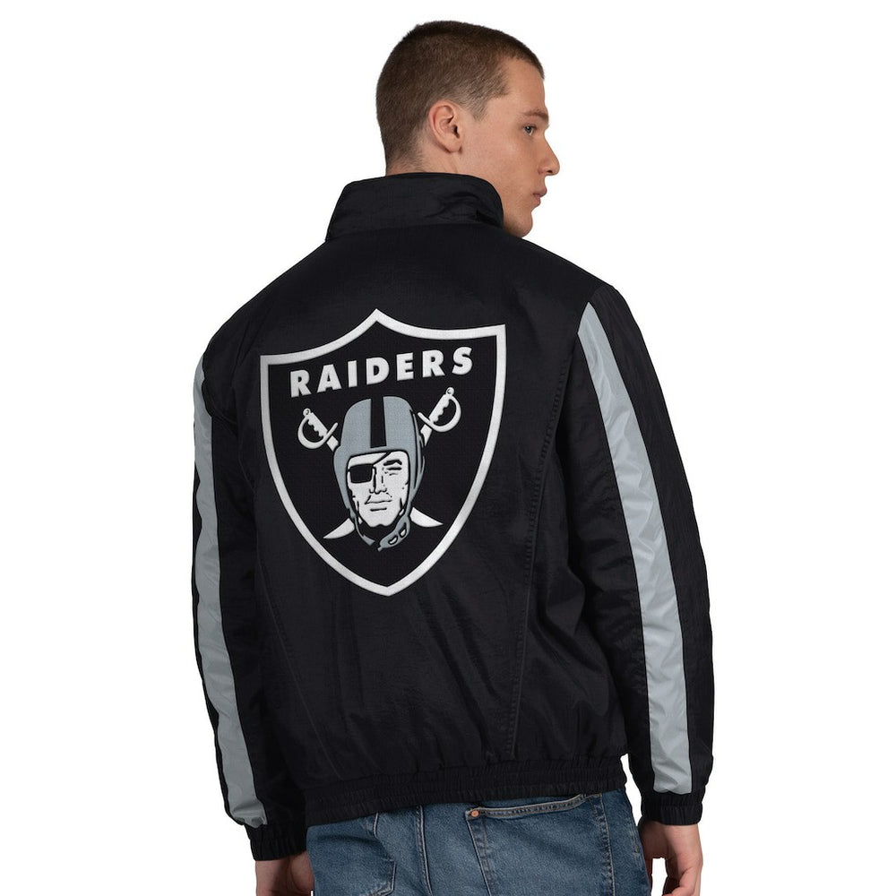 Las Vegas Raiders Starter Thursday Night Gridiron Half-Zip Jacket Black - NFL