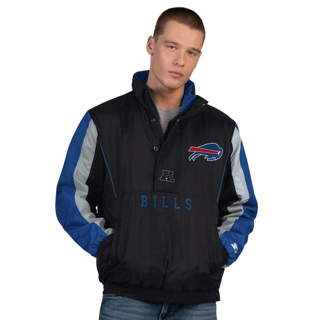 Buffalo Bills Starter Thursday Night Gridiron Half-Zip Jacket Black - NFL
